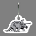 Zippy Clip - Triceratops Dinosaur Tag W/ Clip Tab